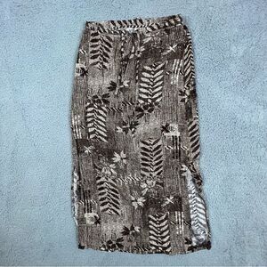 J JILL WOMENS LONG SKIRT SIZE 8 BROWN AND TAN PATTERN